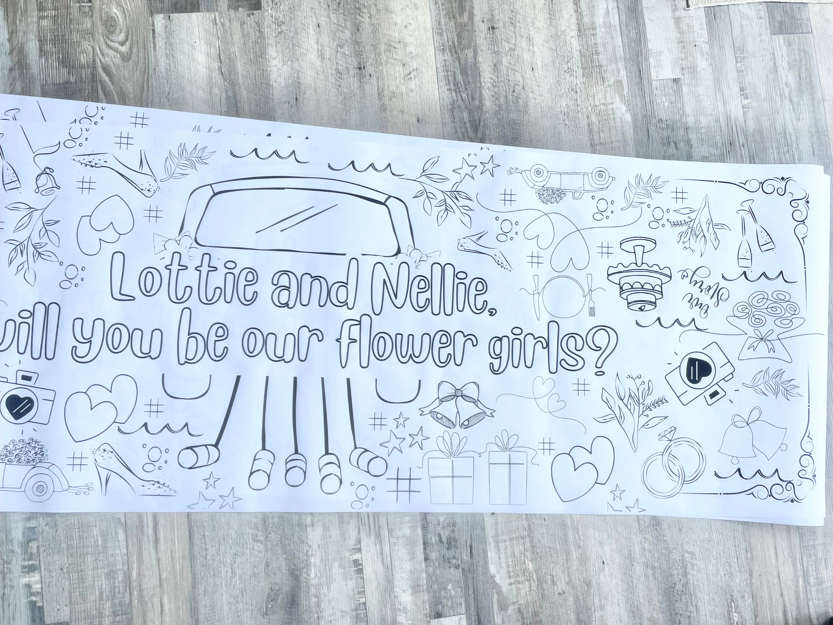 Wedding Custom Text Activity For Kids Bridal Shower
