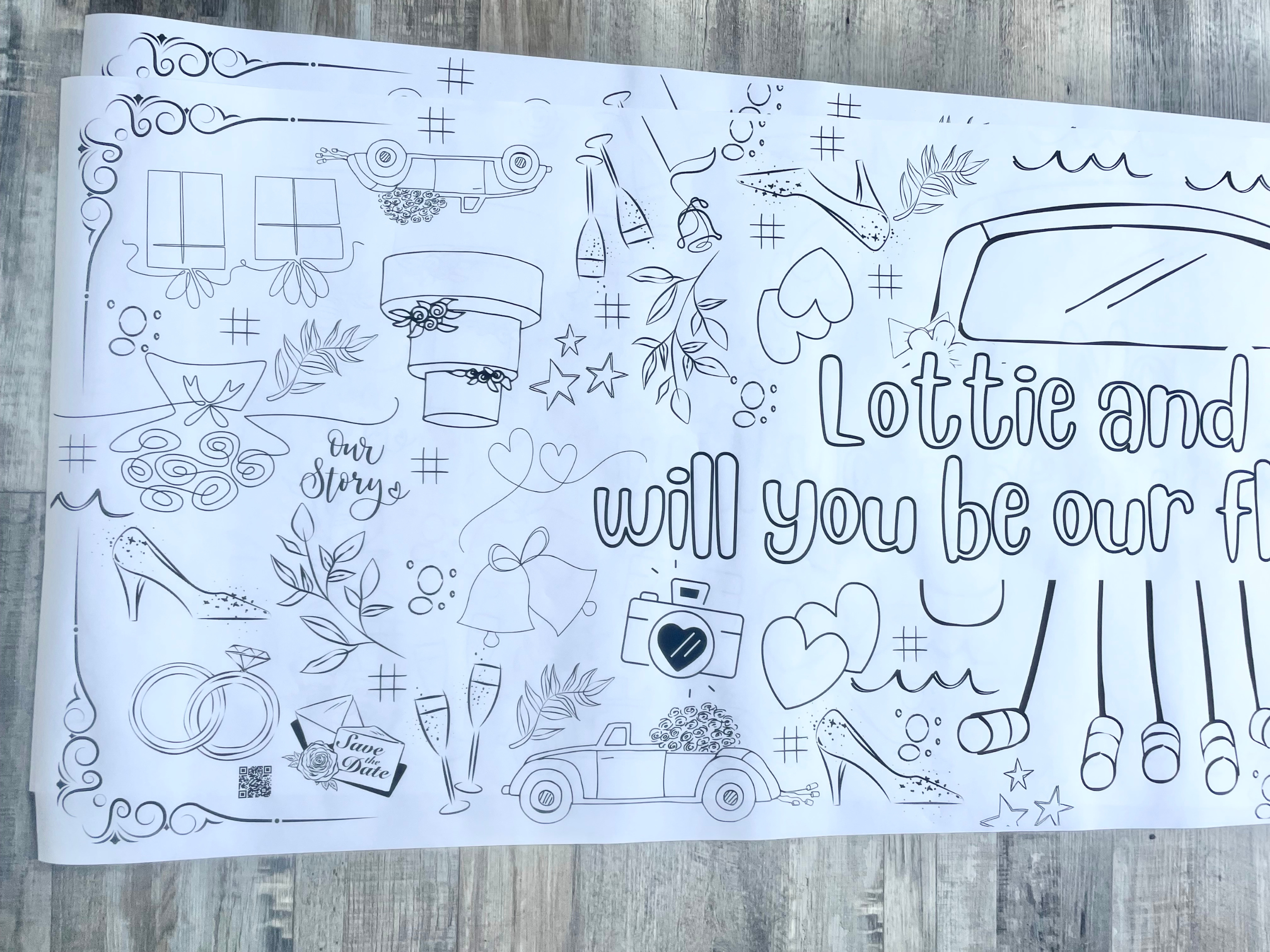Wedding Custom Text Activity For Kids Bridal Shower