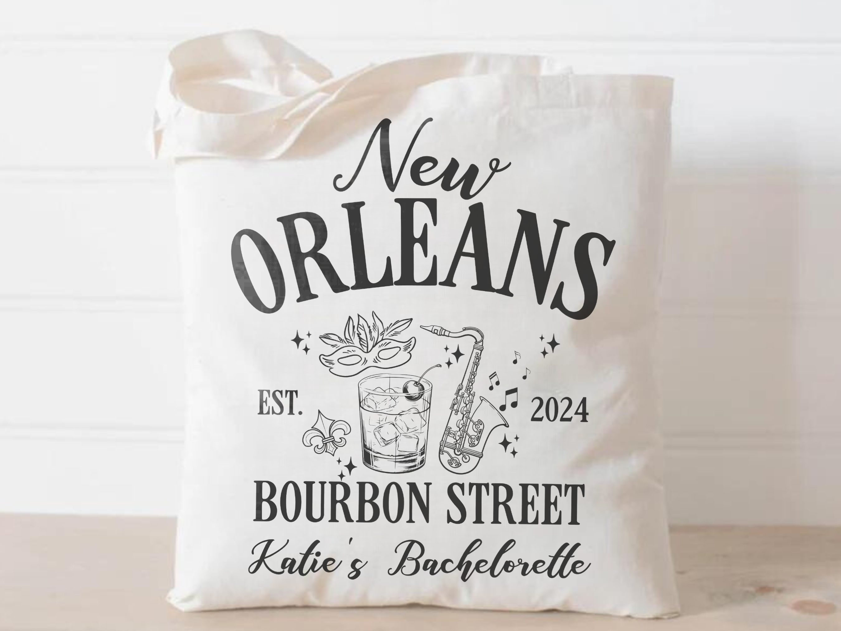 New Orleans Tote Bag Gift Louisiana Bourbon Street