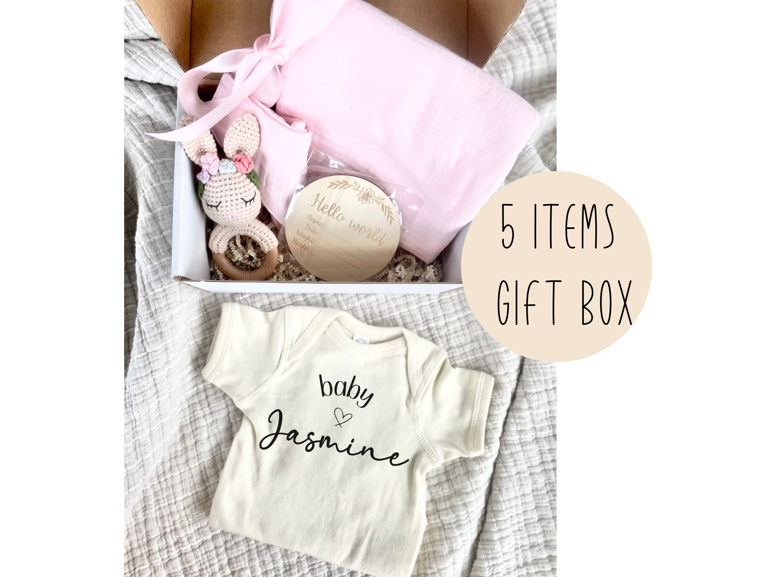 Personalized 5-Piece Baby Gift Set