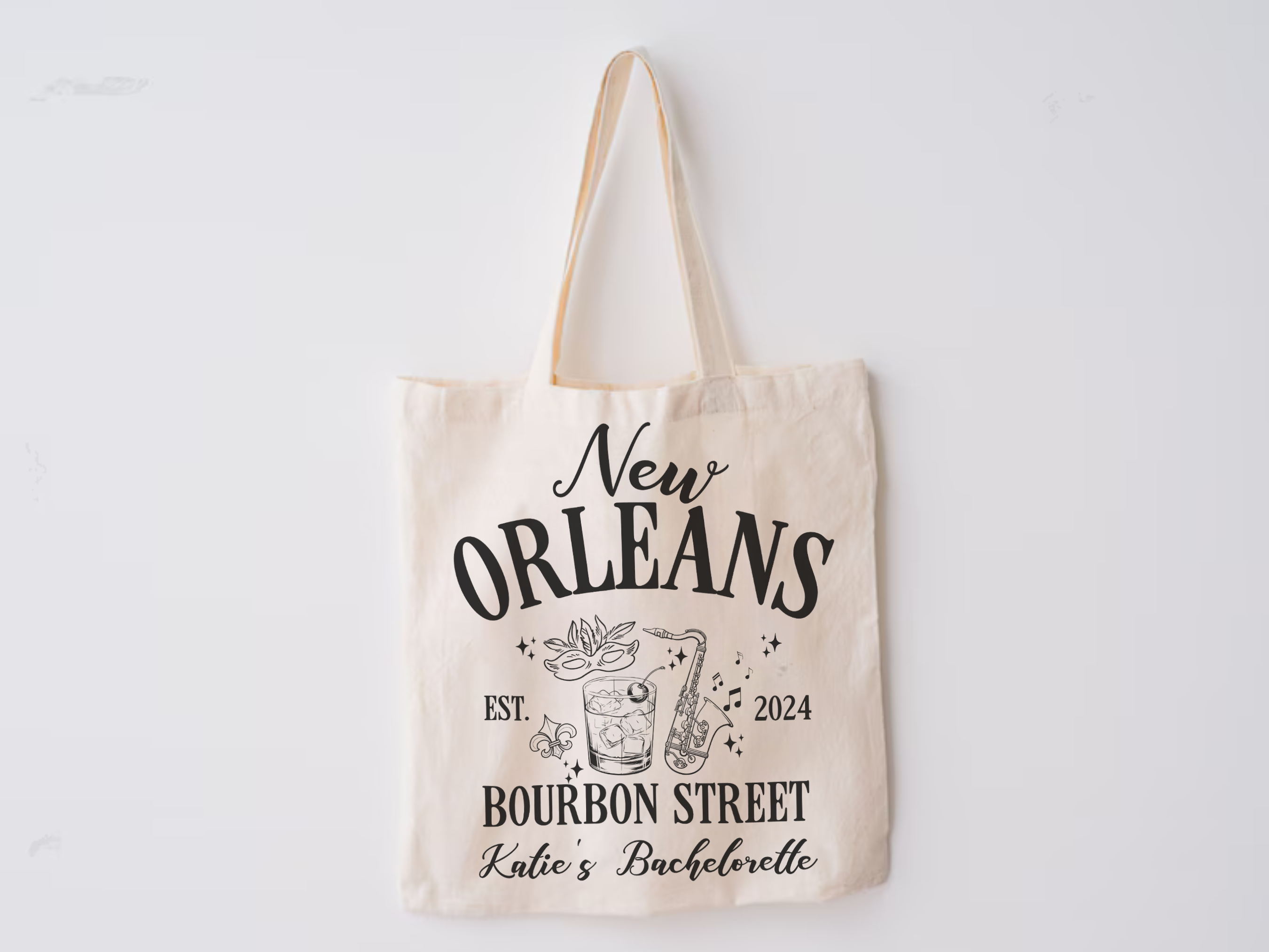 New Orleans Tote Bag Gift Louisiana Bourbon Street