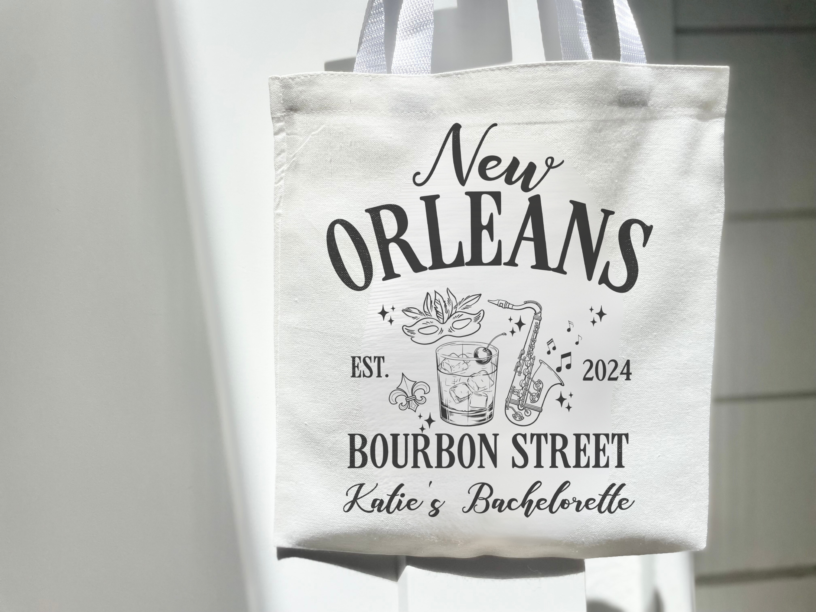 New Orleans Tote Bag Gift Louisiana Bourbon Street