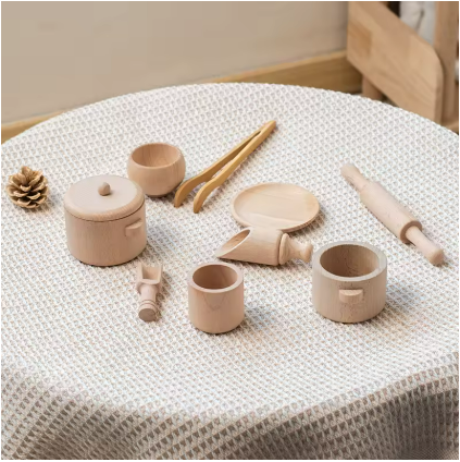 Montessori Wooden Sensory Kichen Set of 9