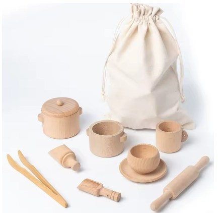 Montessori Wooden Sensory Kichen Set of 9