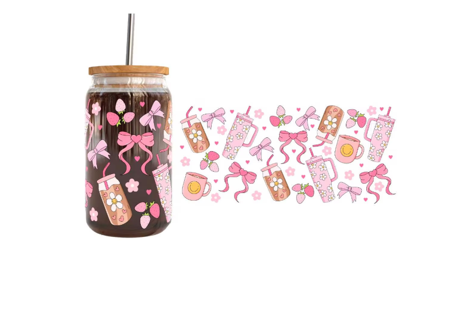 Girly UV DTF 16oz Wrap Ready to Apply