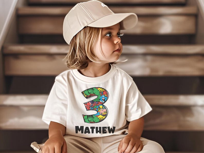Personalized Superhero Birthday Shirt