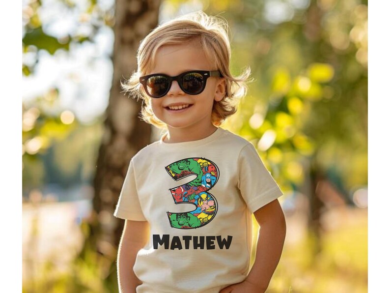 Personalized Superhero Birthday Shirt