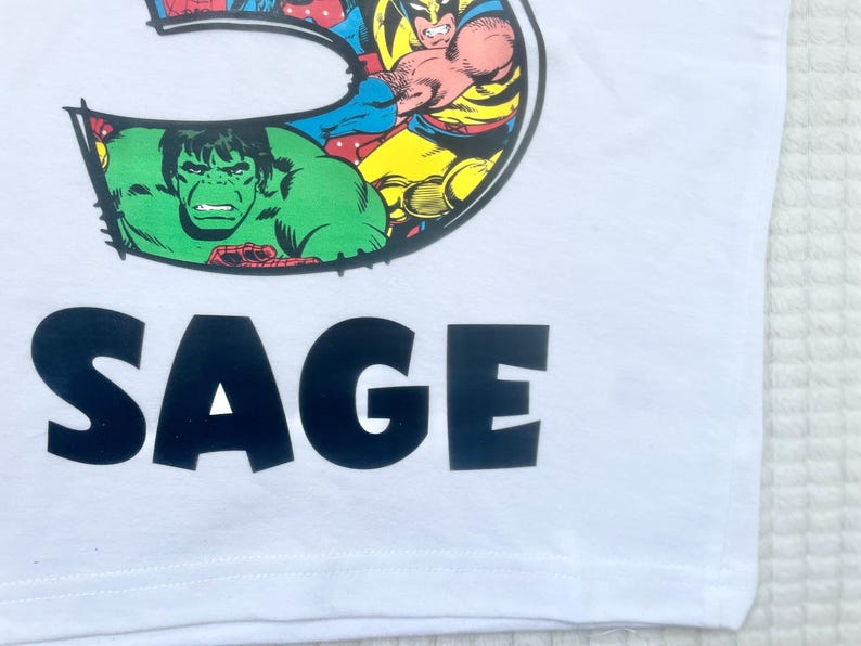 Personalized Superhero Birthday Shirt