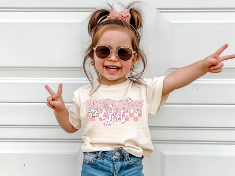 Birthday Girl Shirt Floral Pink