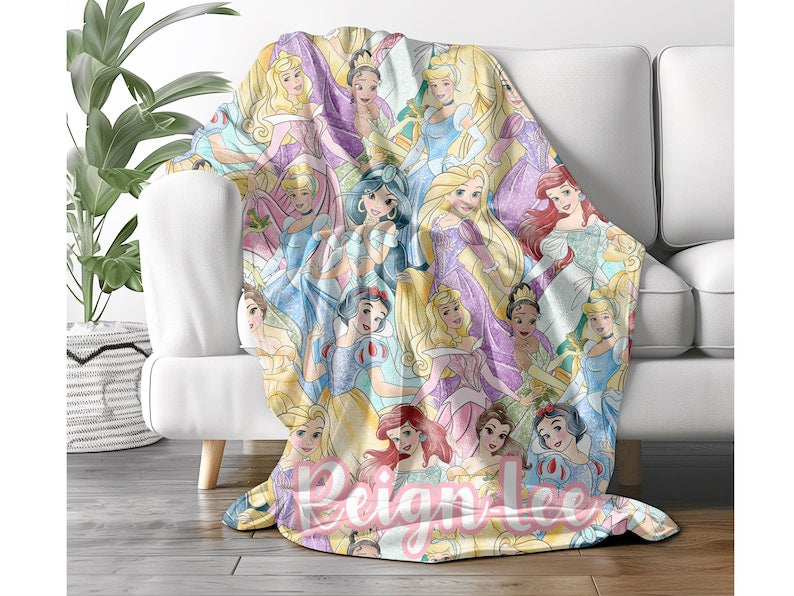 Personalized Princess Blanket, Custom Girl's Gift