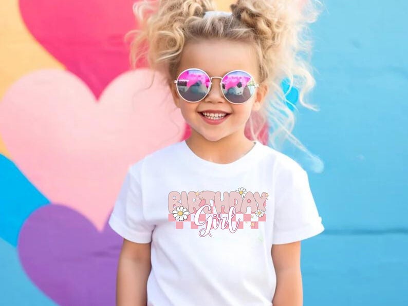 Birthday Girl Shirt Floral Pink