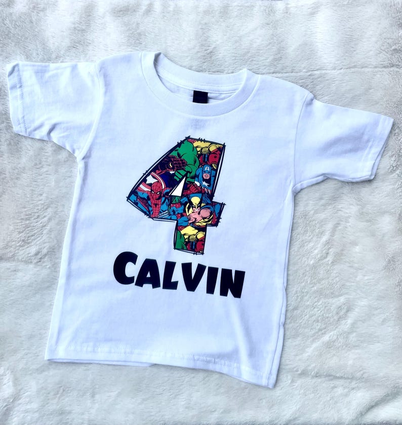 Personalized Superhero Birthday Shirt