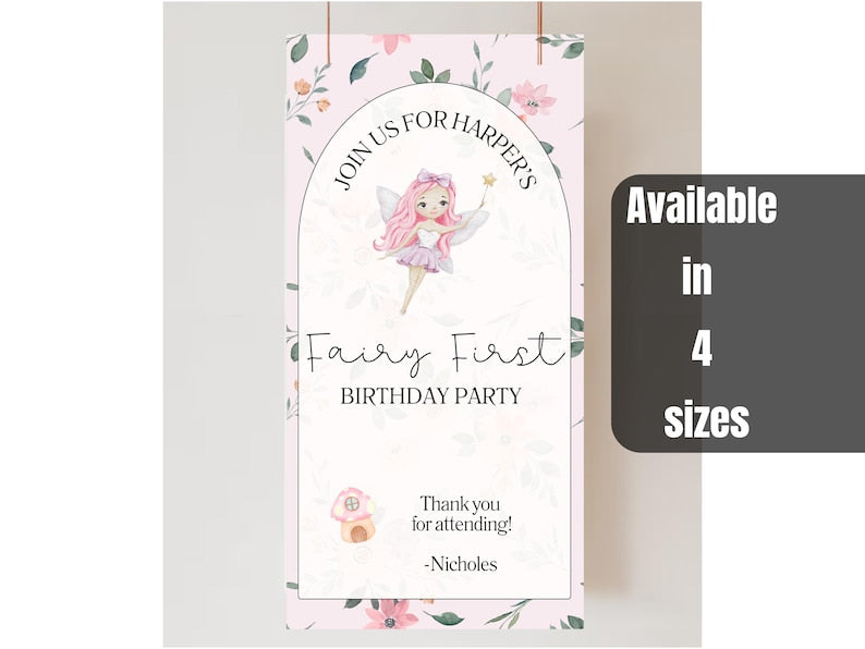 Fairy Whimsical Birthday Custom Backdrop