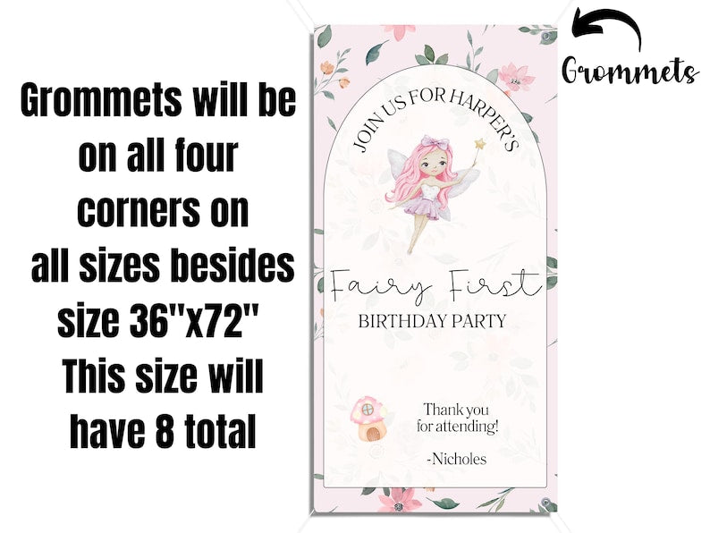Fairy Whimsical Birthday Custom Backdrop