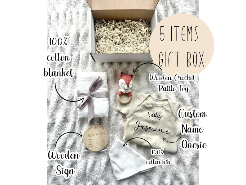 Personalized 5-Piece Baby Gift Set