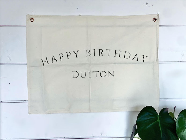 Custom Birthday Name Banner