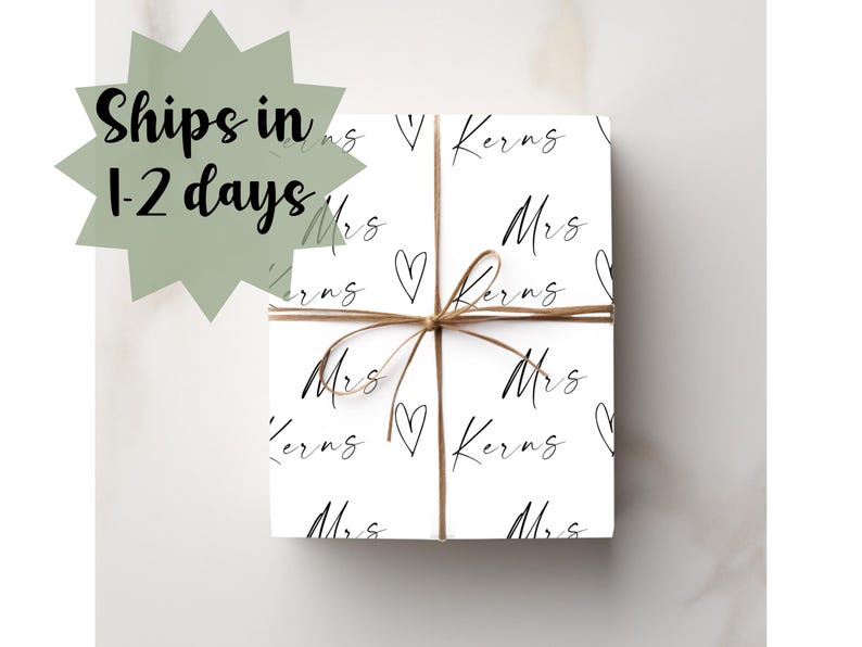 Personalized Name Wrapping Paper