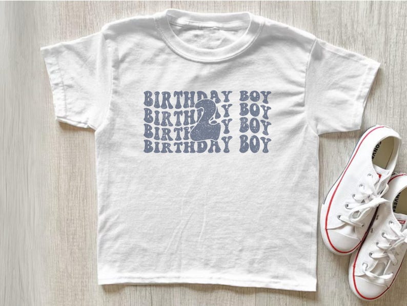 Birthday Boy Toddler Shirt – 2nd Birthday Outfit Gift for Nephew or Son in Blue or Natural