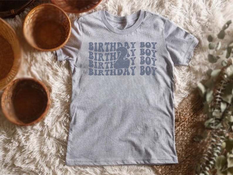 Birthday Boy Toddler Shirt – 2nd Birthday Outfit Gift for Nephew or Son in Blue or Natural