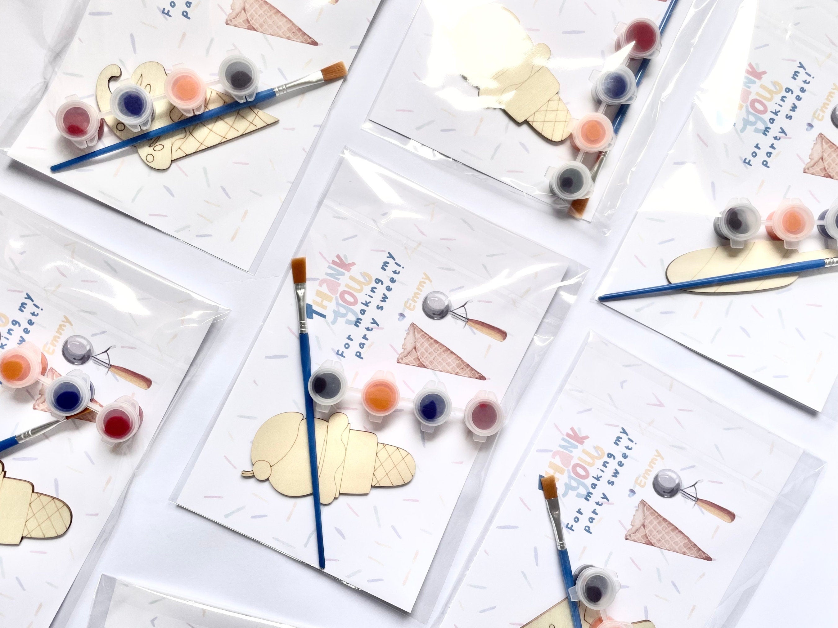 Sweet Ice cream Paint Party Favors Personalized