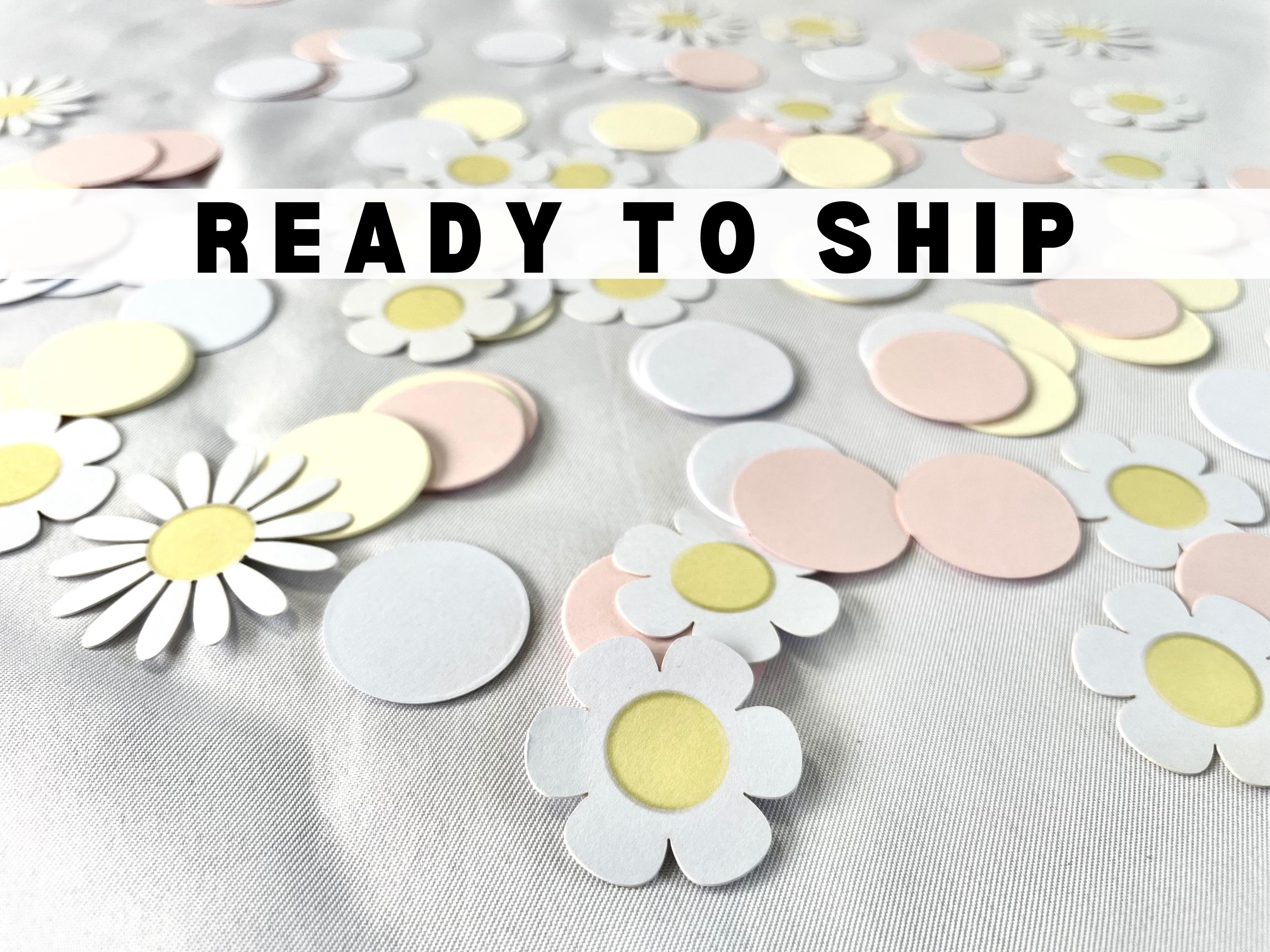 100 Piece Set Flower Confetti Daisy Card Stock Wedding Floral Table Scatter Baby Shower Decor Birthday Party Decoration Supply Baby Girl