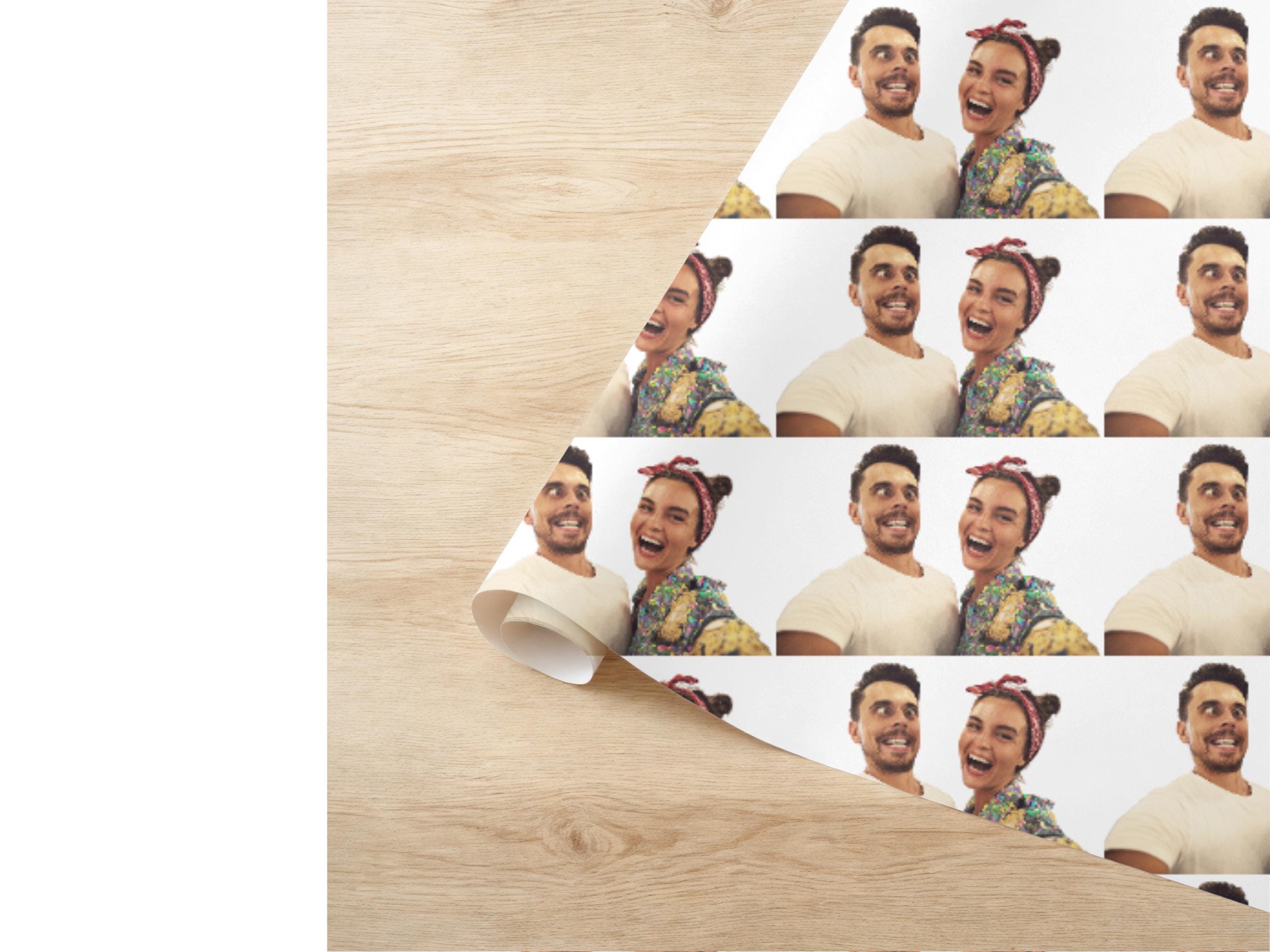 Custom Face Wrapping Paper Personalized Photo Gift Wrap Funny Gifting Best Friend Face Paper Wedding Bridal Shower Idea Birthday Sentimental