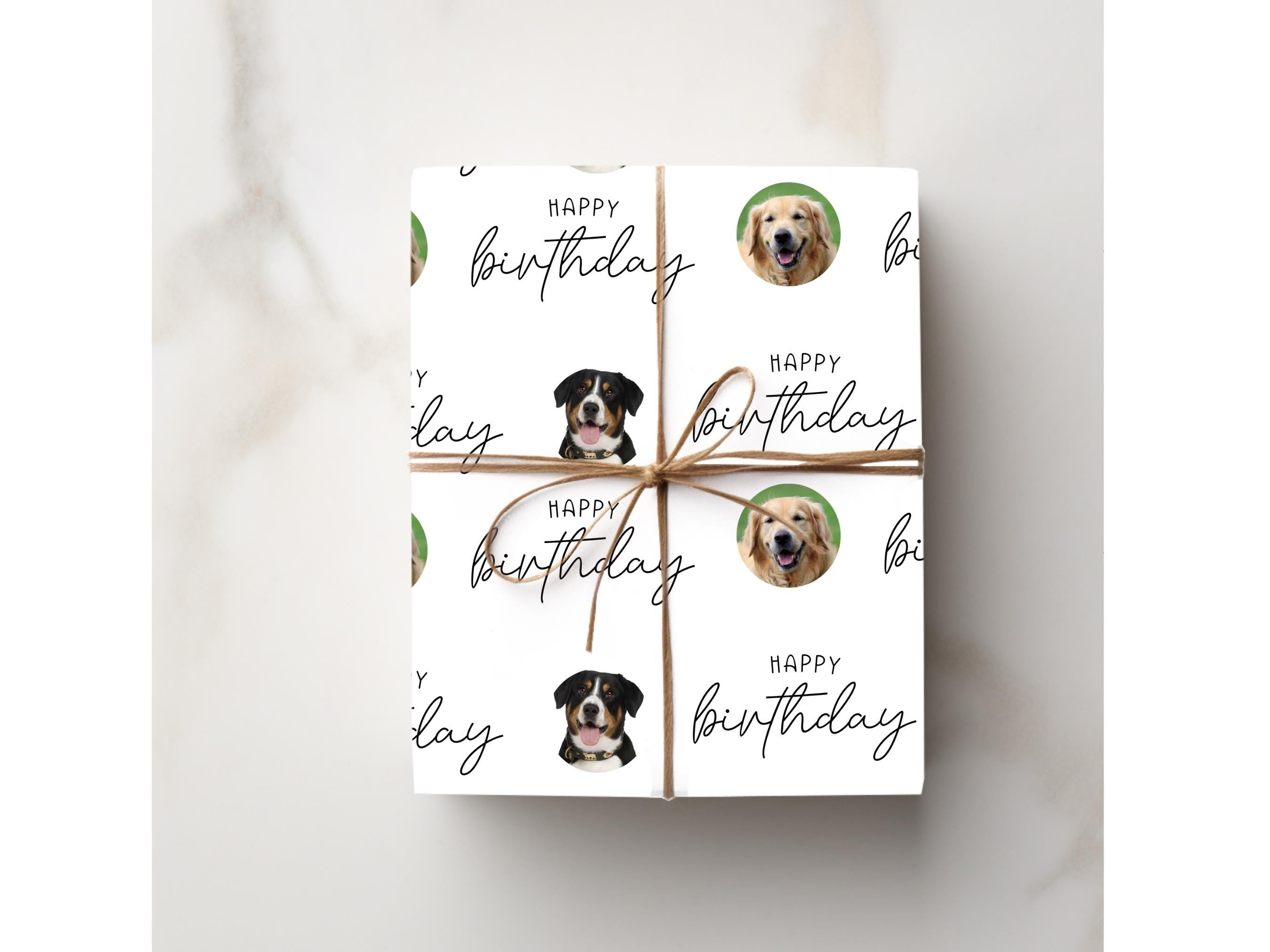 Personalized Birthday Sentimental Gift idea Dog Photo Custom Wrapping Paper Wedding Day Gift Special Occasion Paper Wrap Pet Portrait Cat